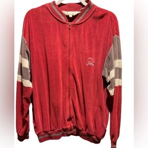 ** Christian Dior L E Connaisseur Red Velvet Jacket/ Sweater